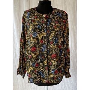 90’s Vintage ‘Jordan’ Woman Multicolor Floral Top